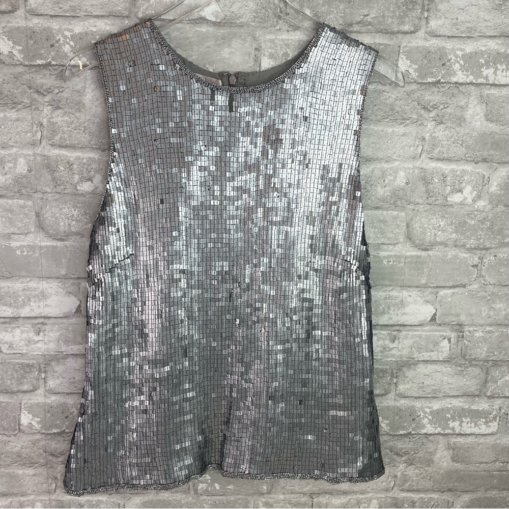Laurence Kazar Vintage Sequined Tank Top